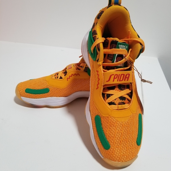 New Adidas x D.O.N issue 3 size 10 basketball yellow with green and blue - Picture 6 of 10